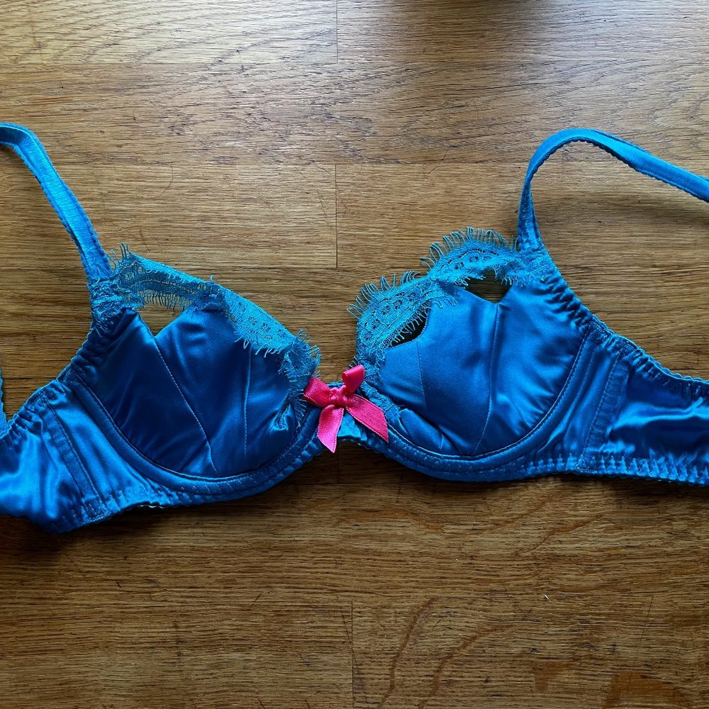 Agent Provocateur Blue Silk Bra